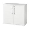 Soho 2 low storage cupboard in white 720 x 800 x 350 mm