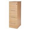 Soho 2 four-drawer filing cabinet in oak-effect 1410 x 475 x 600mm