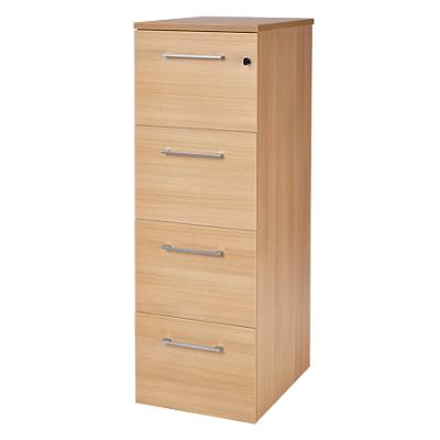 Soho 2 four-drawer filing cabinet in oak-effect 1410 x 475 x 600mm
