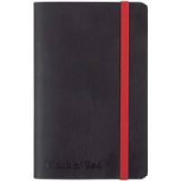 OXFORD Journal Black n' Red A6 Ruled Casebound Cardboard Soft Cover Black, Red 144 Pages