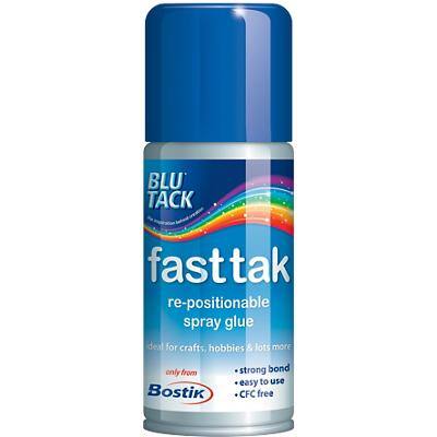 Bostik Blu-Tack Fast-Tak repositionable adhesive spray – 150ml can