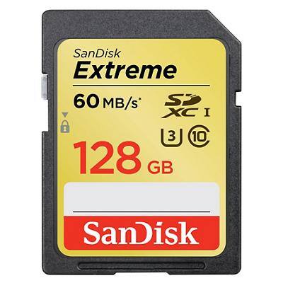 SanDisk Extreme SDXC UHS-I card – 128 GB