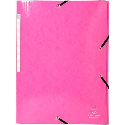 Exacompta 3 Flap Folder Iderama Maxi A4+ Pink Cardboard 24 x 0.2 x 32 cm