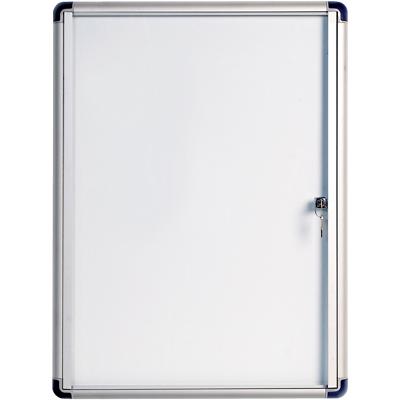 Bi-Office Enclore Indoor Budget Lockable Notice Board Magnetic 1 x A4 Wall Mounted Lacquered Steel 28.9 (W) x 37.9 (H) cm White