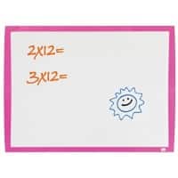 Nobo Small Wall Mountable Magnetic Whiteboard 2104177 Lacquered Steel Arched Frame 585 x 430 mm White, Pink