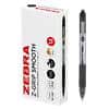 Zebra Z-Grip Smooth Ballpoint Pen Black Medium 0.4 mm Non Refillable Pack of 12