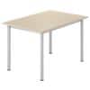 Rectangular Desk with Beech Coloured MFC Top and Black Frame Optima G 1200 x 800 x 720 mm