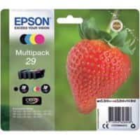 Epson 29 Original Ink Cartridge C13T29864012 Black& 3 Colours Multipack Pack of 4