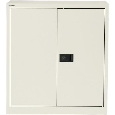 Bisley Regular Door Cupboard Lockable with 1 Shelf Steel E402A01ab9 914 x 400 x 1000mm Chalk