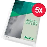 Leitz Premium Expanding Punched Pockets A4 PVC Clear 170 Micron Pack of 5