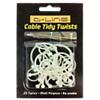 D-Line Cable Tidy Twists White Pack of 20