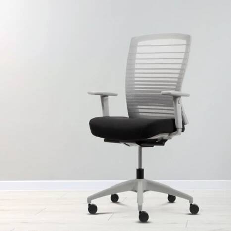 Realspace Synchro Tilt Ergonomic Office Chair with Adjustable Armrest and Seat Florence Black Viking Direct IE