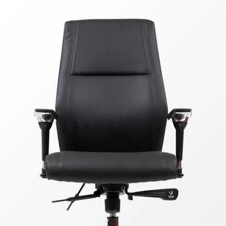 Realspace Synchro Tilt Ergonomic Executive Office Chair with 2D Armrest and Adjustable Seat London Bonded Leather Black Viking Direct IE