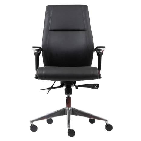 Realspace Synchro Tilt Ergonomic Executive Office Chair with 2D Armrest and Adjustable Seat London Bonded Leather Black Viking Direct IE