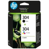 HP 304 Original Ink Cartridge 3JB05AE Black, Cyan, Magenta, Yellow Pack of 2 Duopack