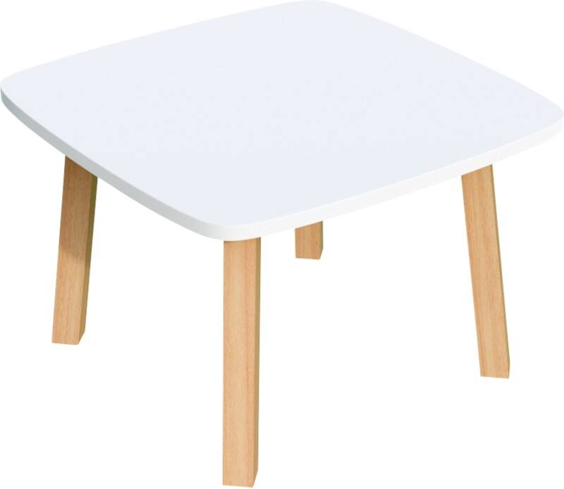 meet powered by PAPERFLOW Woody Coffee Table 600 x 600 x 400 mm Melamine 600 x 600 x 400 mm Brown, White