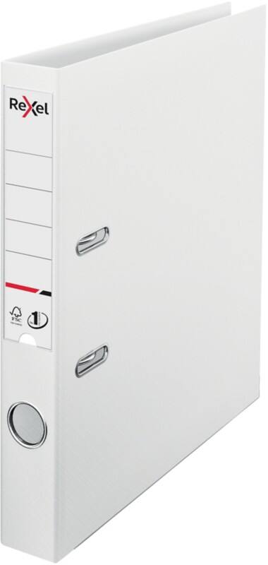 Rexel No.1 Choices Narrow Lever Arch File A4 52 mm White 2 Rings 2115510 Polypropylene Smooth Portrait