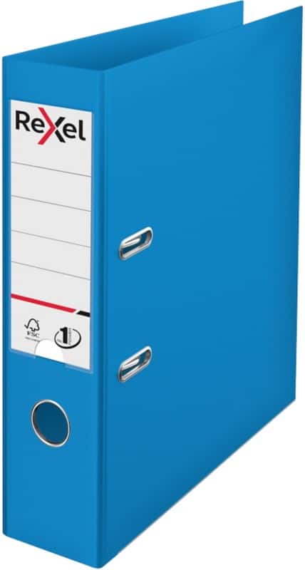 Rexel No.1 Choices Wide Lever Arch File A4 72 mm Blue 2 Rings 2115503 Polypropylene Smooth Portrait