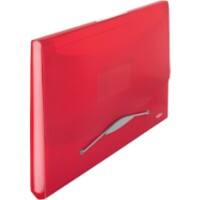 Rexel Choices Expanding File A4 6 Compartments Translucent Polypropylene Red