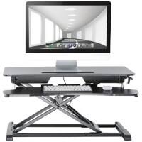 ProperAV Ultra Slim Sit Stand Workstation Height Adjustable 800 x 615 x 500 mm Black