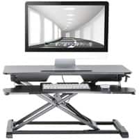 ProperAV Ultra Slim Height Adjustable Sit Stand Workstation 800 (W) x 615 (D) x 500 (H) mm Plastic, Steel