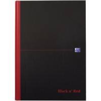OXFORD Black n' Red A4 Casebound Hardback Notebook Ruled 192 Pages Value Pack 5 + 2 Free