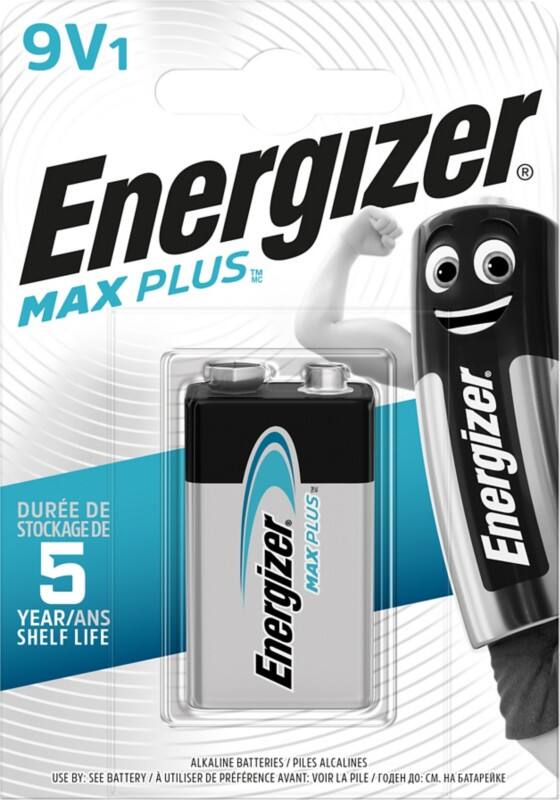 Energizer 9V Alkaline Batteries Max Plus 6LR61