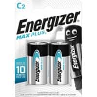 Energizer C Alkaline Batteries Max Plus LR14 1.5V Pack of 2