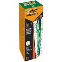 BIC Gel-ocity Quick Dry Gel Pen Green Medium 0.30 mm Refillable Pack of 12