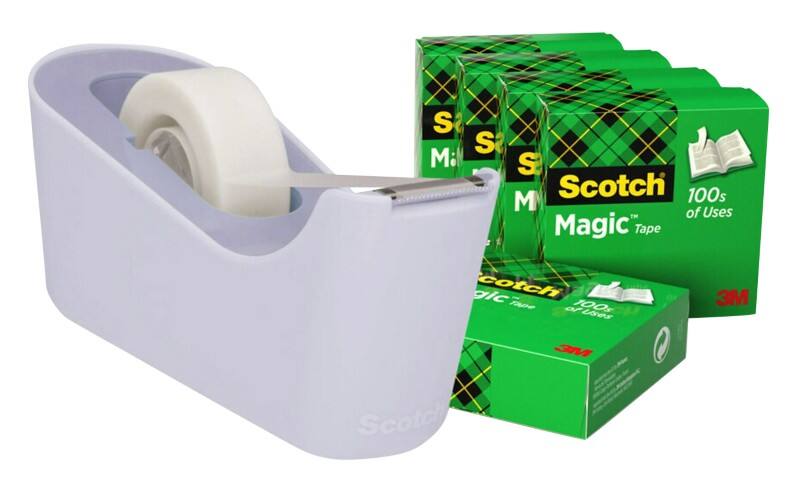Scotch Tape Dispenser Set Scotch Magic C18-6L Lavender 19 mm (W) x 33 m (L)