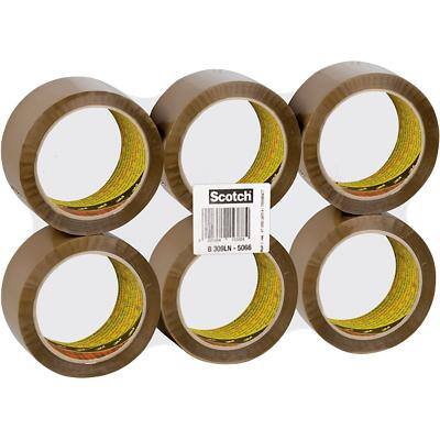 Scotch Low Noise Packaging Tape 309 50mm x 66m Brown 6 Rolls