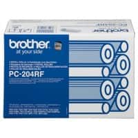 Brother Thermal Transfer Film PC-204RF 9 x 5 x 7.9 cm Black Pack of 4