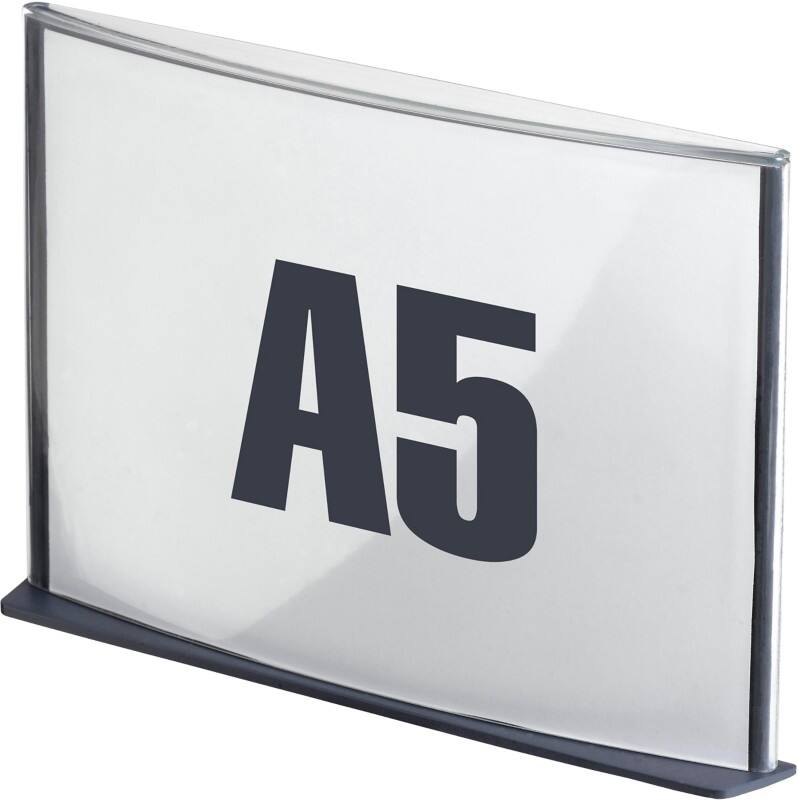 Paperflow A5 Information Sign Grey Adhesive PS (Polysterene) 19SA5.11 23 (W) x 16 (H) cm