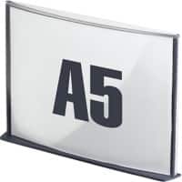 Paperflow A5 Information Sign Grey Adhesive PS (Polysterene) 19SA5.11 23 (W) x 16 (H) cm
