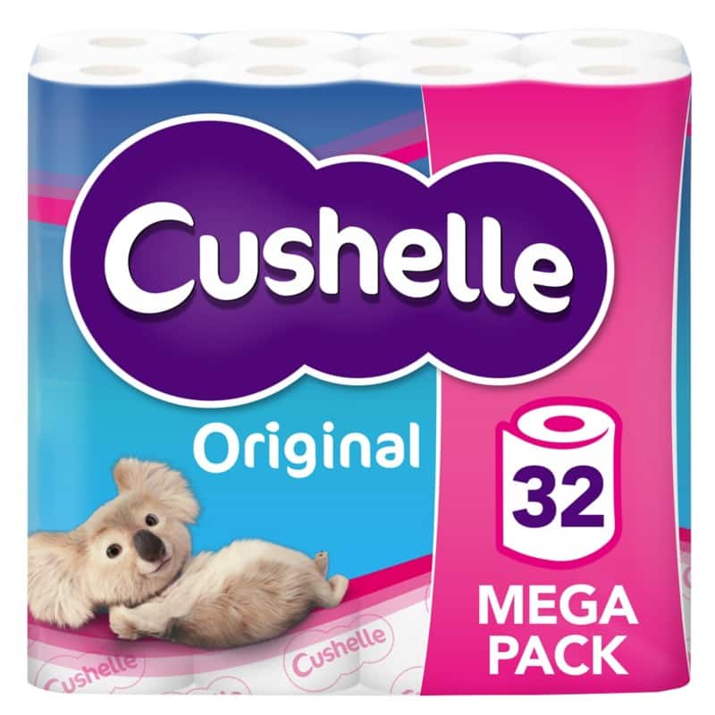 Cushelle Original Toilet Roll 2 Ply 8363033 180 Sheets Pack of 32