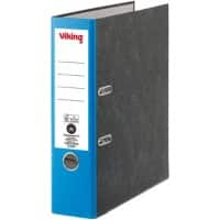 Viking Lever Arch File A4 80 mm Black, Dark Blue 2 ring Cardboard Marbled Portrait