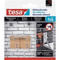 tesa Adhesive Screws Square Brown Up to 5 kg Pack of 2