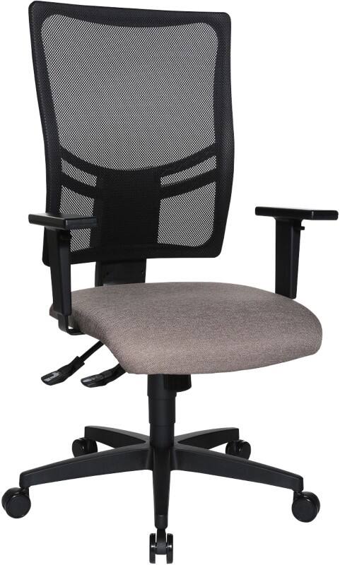 Realspace Sydney Office Chair Synchro Tilt Mesh, Fabric Height-Adjustable Armrest Brown 110 kg