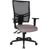 Realspace Sydney Office Chair Synchro Tilt Mesh, Fabric Height Adjustable Armrest Brown 110 kg