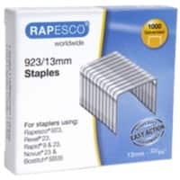 Rapesco 923/13 mm Staples 1484 Galvanised Steel Silver Pack of 1000