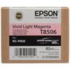Epson Singlepack Light Magenta T850600, Original, Pigment-based ink, Vivid light magenta, Epson, - SureColor SC-P800, 1 pc(s)