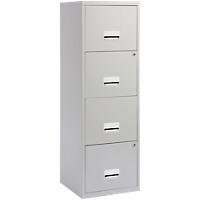Pierre Henry Filing Cabinet 4 Drawers Grey 400 x 400 x 1,250 mm