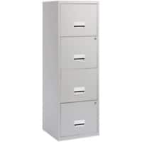 Pierre Henry Filing Cabinet with 4 Lockable Drawers Maxi 400 x 400 x 1260mm Grey