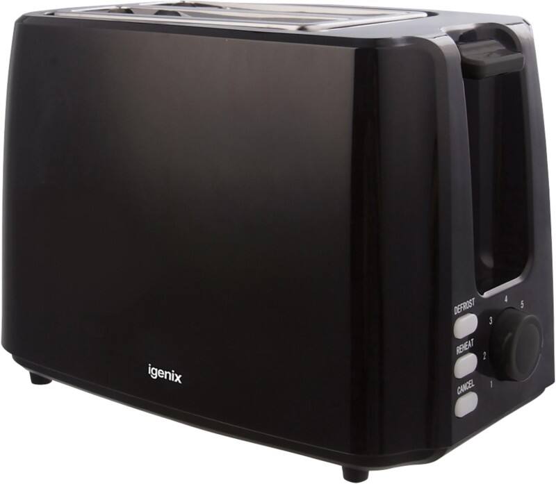 igenix Toaster 2 Slices Stainless Steel IG3012 750W Black