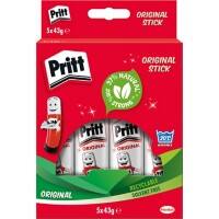 Pritt Glue Stick 43g Value Pack 4 + 1 Free