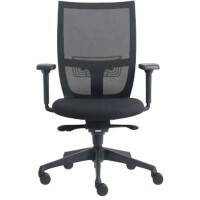 Euroseats Office Chair with Height Adjustable Seat Curve Fabric, Mesh Black