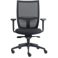 euroseats Curve Office Chair Synchro Tilt Fabric, Mesh 3D Armrest with Height Adjustable Seat Black 100 kg