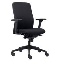 euroseats Vigo Office Chair Synchro Tilt 3D with Armrest Seat Height Adjustable Black 100 kg