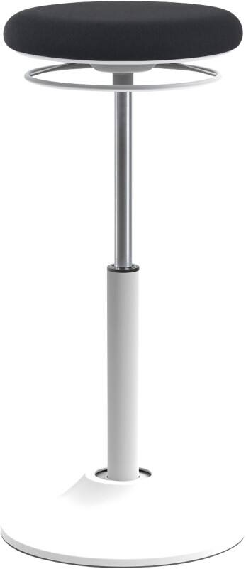 euroseats Mango Sit Stand Stool Fabric Black, White