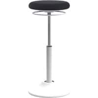 euroseats Sit Stand Stool Fabric Black, White